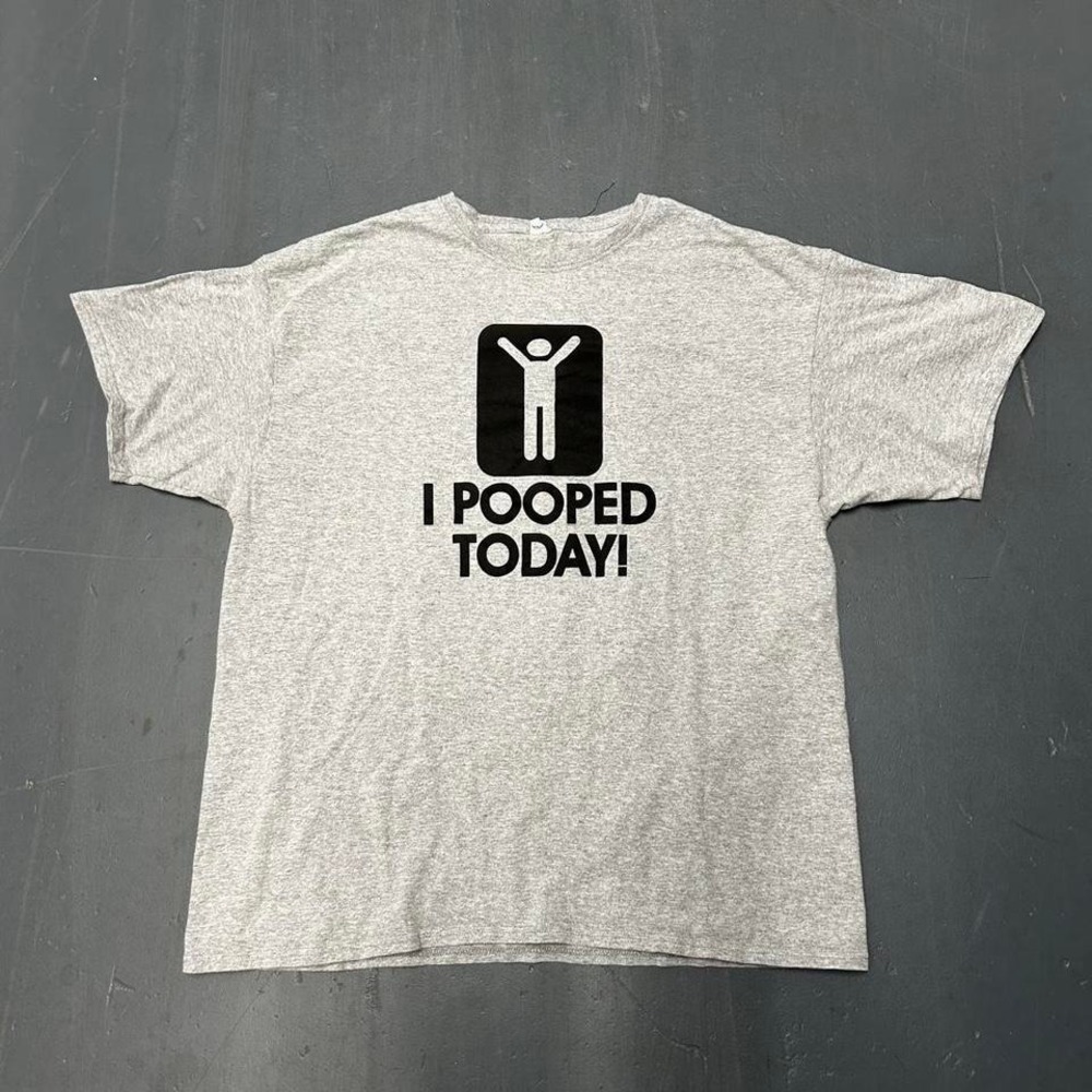 Y2K I pooped today funny joke humor graphic tee shirt tshirt